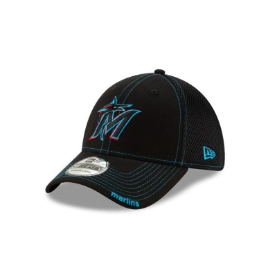 Sapca New Era Miami Marlins MLB 2019 Neo 39THIRTY Stretch Fit - Negrii